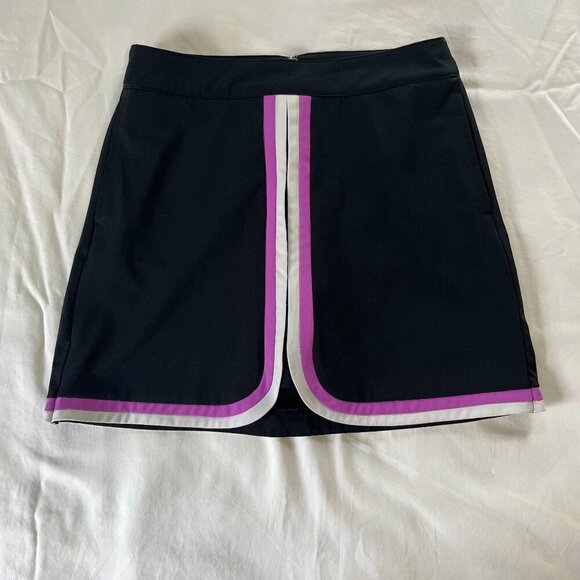 Lady Hagen Dresses & Skirts - Lady Hagen Black White Purple Golf Tennis Skirt Built In Shorts | Size 2